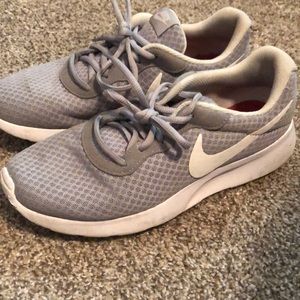 Grey Nike Jogging Athletic Shoes
